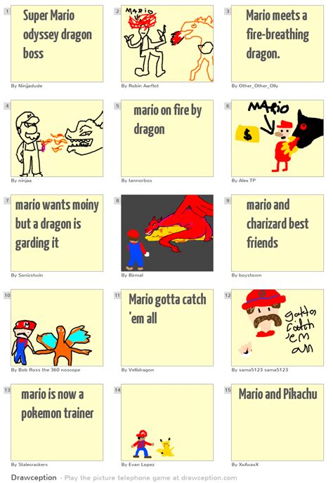 Super Mario Odyssey Dragon Boss Drawception