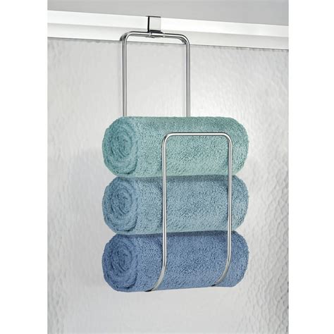 Interdesign Classico Over The Door Towel Holder For Bathroom Shower Door Chrome