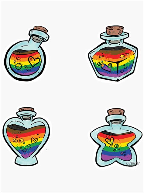 Potions Of Pride Gay Rainbow Sticker For Sale By Ovaettr Redbubble