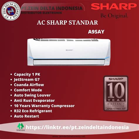 Jual AC SHARP STANDAR THAILAND AH A9SAY 1 PK Shopee Indonesia