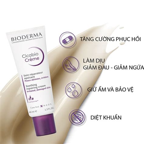 Kem dưỡng phục hồi da tổn thương Bioderma Cicabio Crème 40ml