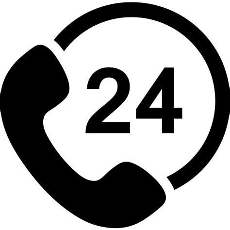 24 Hours Calls Vector Svg Icon Svg Repo