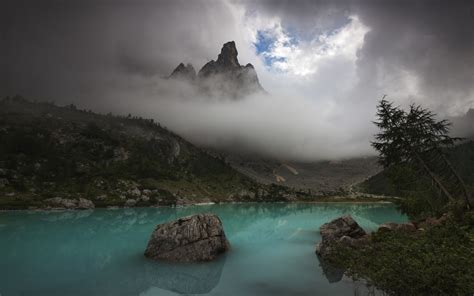 Wallpaper Trees Landscape Mountains Sea Lake Rock Nature