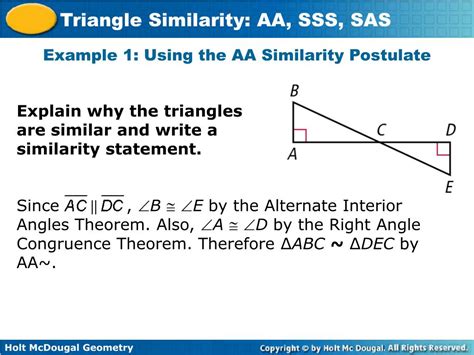 PPT - Triangle Similarity: AA, SSS, SAS PowerPoint Presentation, free ...