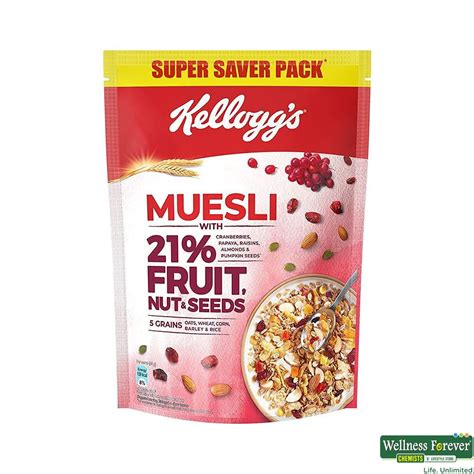 Buy Kellogg S Muesli With 21 Fruit Nut Seeds 500 G Online At Best