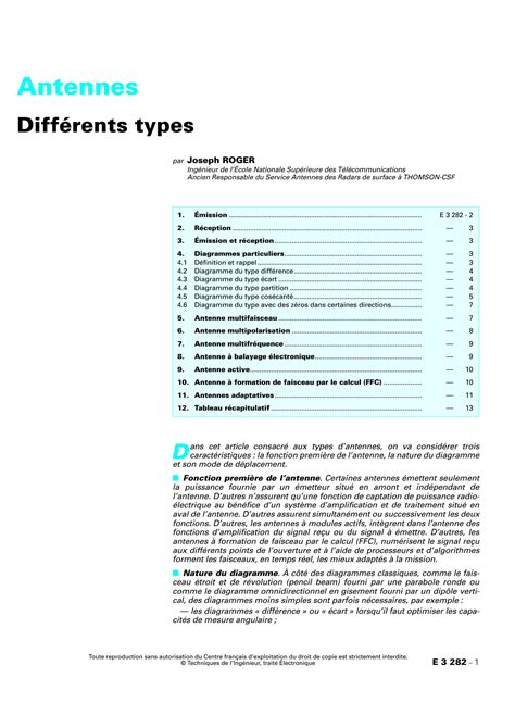 SOLUTION Techniques De L Ing Nieur Antennes Diff Rents Types Studypool