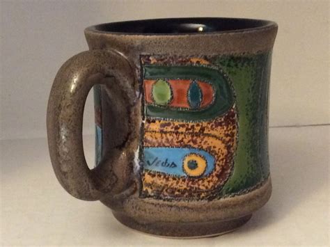 Eduardo Vega Hand Painted Artist Signed Mug Ecuador Etsy