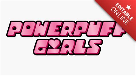 Logo Des Powerpuff Girls Générateur Deffet De Texte Textstudio