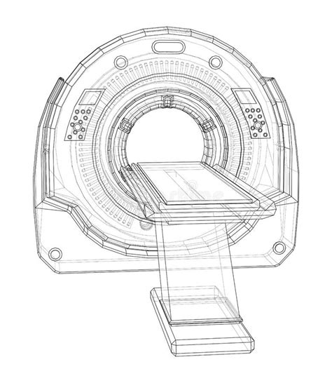 磁共振成像机的3d插图 库存例证 插画 包括有 光芒 查出 健康 设备 放射学家 图纸 诊所 236996363