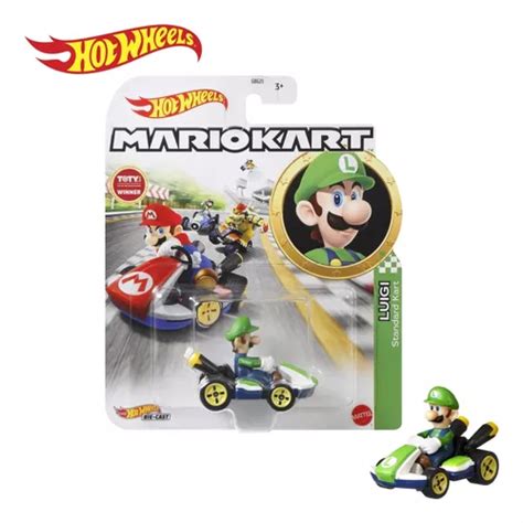 Luigi Standard Mario Kart Hot Wheels Mattel Gbg Glp Parcelamento Sem Juros