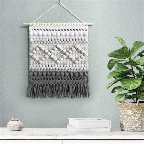 Crochet Pattern Boho Wall Hanging Crochet Wall Hanging Etsy