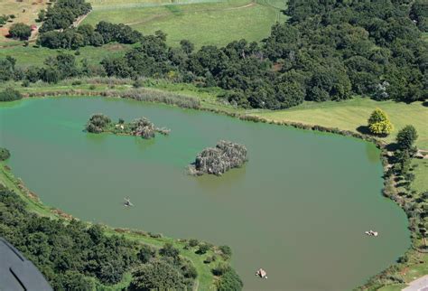 Aerial View Of Small Dam Free Stock Photo Public Domain Pictures