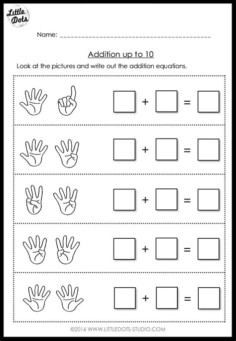 Addition Within 10 Worksheets Sum Addition