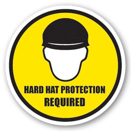 Durastripe Circular Safety Signs Hard Hat Protection Required Wsl