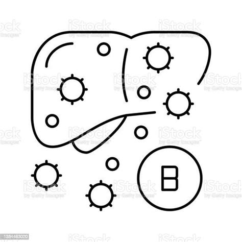 B형 간염 선 아이콘 벡터 일러스트레이션 간염에 대한 스톡 벡터 아트 및 기타 이미지 간염 건강관리와 의술 건강한 생활