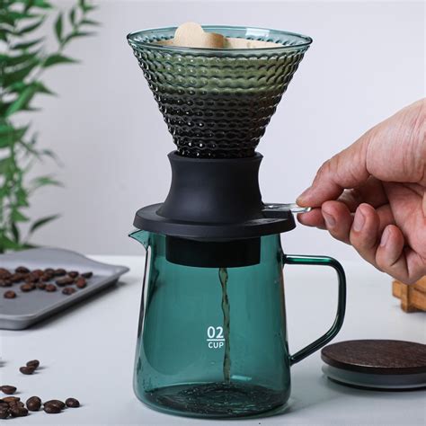 300ML 500ML Percolador De Café Cor Borosilicato De Vidro Xícara Chá