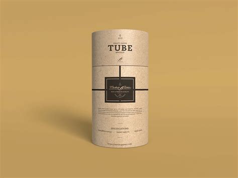 Free Craft Paper Tube Mockup PSD