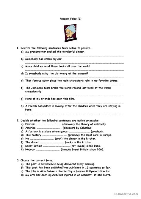 Passive Voice English Esl Worksheets Pdf And Doc