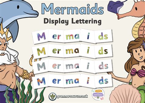 Eyfs Mermaids Display Lettering Grammarsaurus