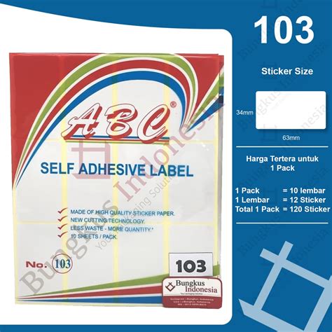 Jual Label 103 Harga Terbaik And Termurah Februari 2023 Shopee Indonesia