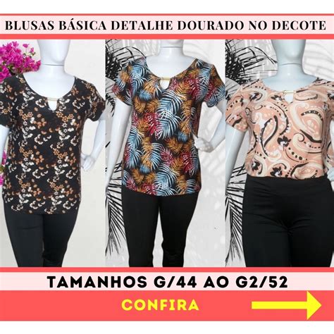 Blusas Liganete Plus G Ao G2 Shopee Brasil