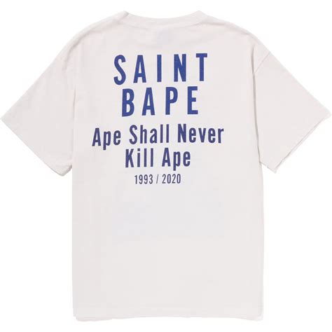 Bape X Saint Mxxxxxx Skull Tee Mens