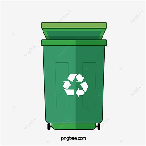 Garbage Can PNG Image, Cartoon Green Garbage Cans, Classification ...