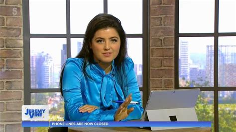 Storm Huntley Blue Satin Blouse Jeremy Vine Show In