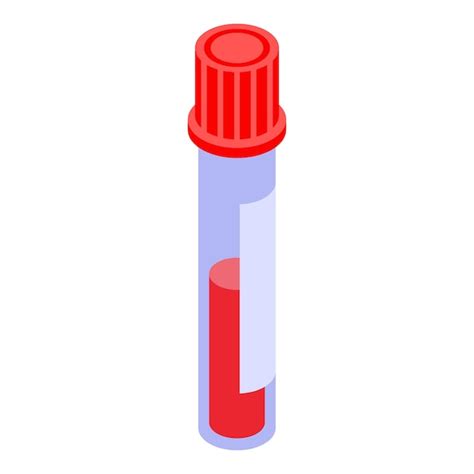 Premium Vector Test Tube Blood Icon Isometric Of Test Tube Blood