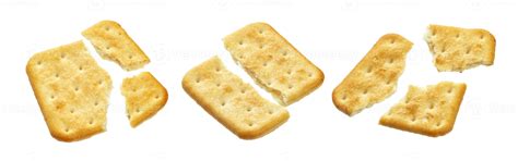 Broken Cracker Isolated On White Background 34605051 Stock Photo At