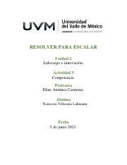 A Rpe Nvl Pdf Resolver Para Escalar Unidad Liderazgo E Innovaci N