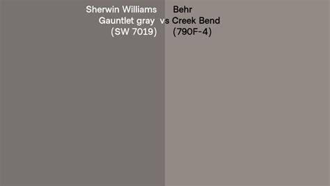 Sherwin Williams Gauntlet Gray SW 7019 Vs Behr Creek Bend 790F 4