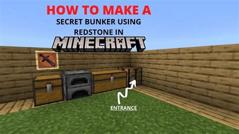 Minecraft Tutorial 6 How To Make A Secret Bunker Using Redstone