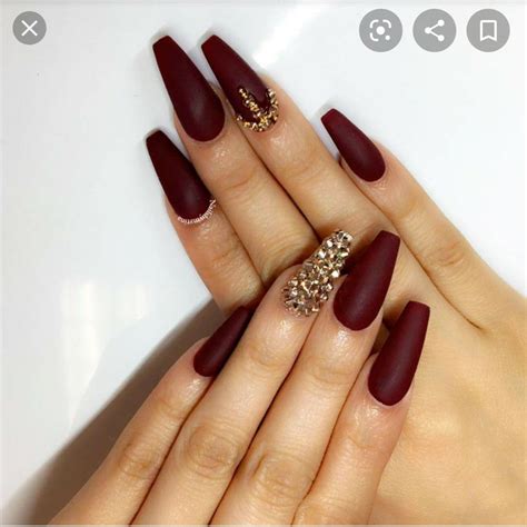 Burgundy Matte Nails Maroon Nail Art Burgundy Nail Designs Ombre