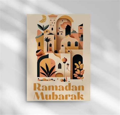 Ramadan Mubarak Poster A4 à télécharger Eid Mubarak