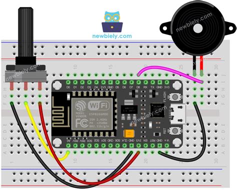 ESP8266 Potentiometer Piezo Buzzer ESP8266 Tutorial