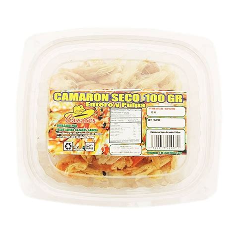 Camarón Seco Cazares Entero Y Pulpa 100 G Walmart