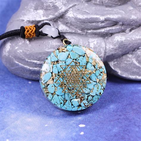 Wonderful Orgonite Necklace Crystal Pendant With Turquoise Quartz