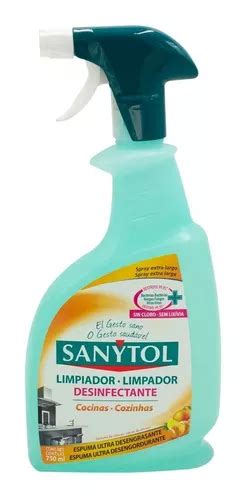 Limpiador Desengrasante Cocina Líquido Sanytol Limón 750ml MercadoLibre