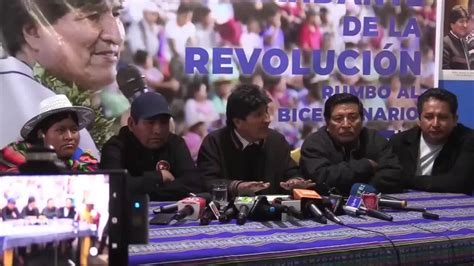 Evo Morales Acusa Al Gobierno Boliviano De Agredir Y Perseguir A Sus Simpatizantes