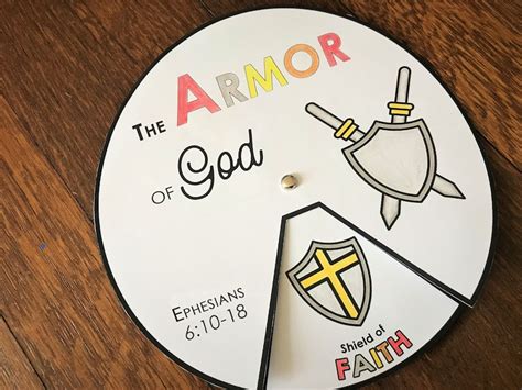 Armor Of God Coloring Wheel Printable Bible Activity Etsy