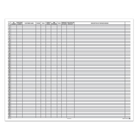 Appointment Pads For Auto Repair Service Service Advisor Route Sheets