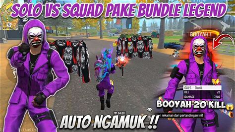 Solo Vs Squad Pake Bundle Legend Bandit Ungu Old Auto Ngamuk Kill