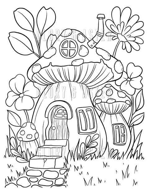 Adult Coloring Pages Fairy House Coloring Pages