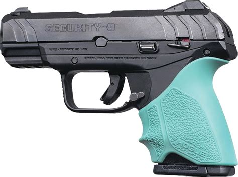 Hogue Handall Beavertail Grip Sleeve Ruger Security 9 Compact Aqua Pistol Grips At Gunbroker