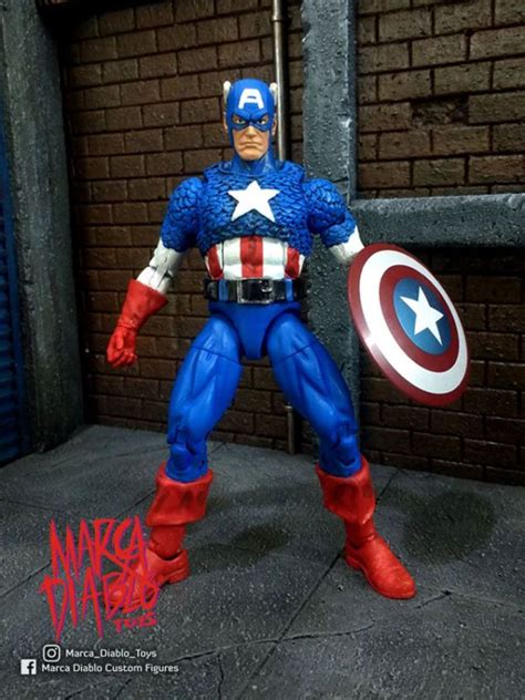 Captain America Marvel Legends Custom Action Figure Custom Action Figures Captain America