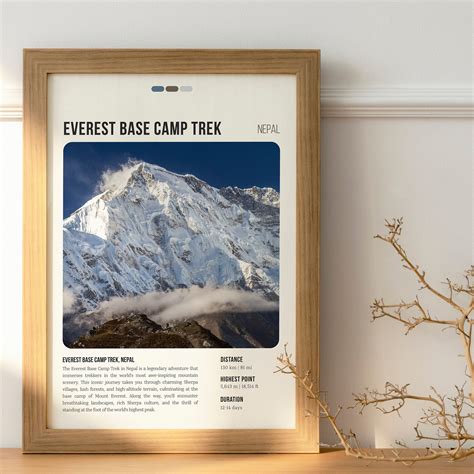 Everest Base Camp Trek Print Everest Base Camp Trek Poster Everest Base ...