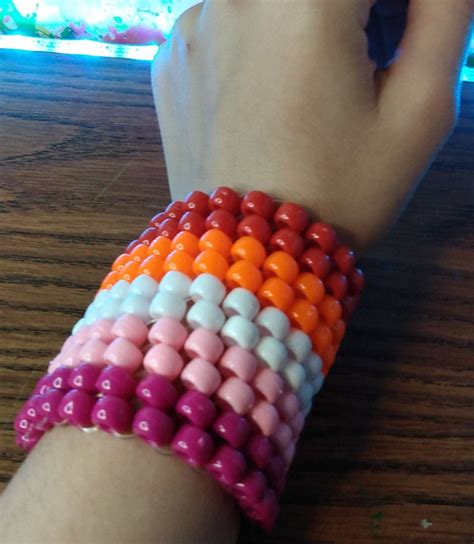 Lesbian Flag Kandi Cuff Etsy