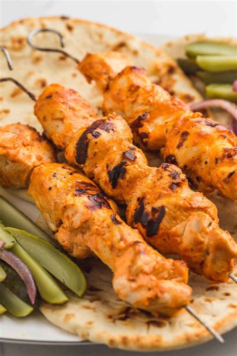 Shish Tawook Is Lebanese Grilled Chicken Skewers Or Kabobs Served All Year Round The