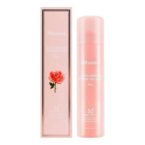 Солнцезащитный спрей для лица, роза JMsolution Glow Luminous Flower Sun ...